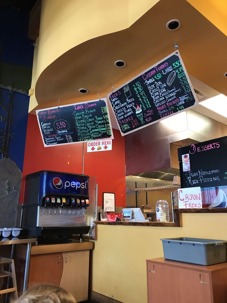 interior of south lake tahoe's chicos burgers