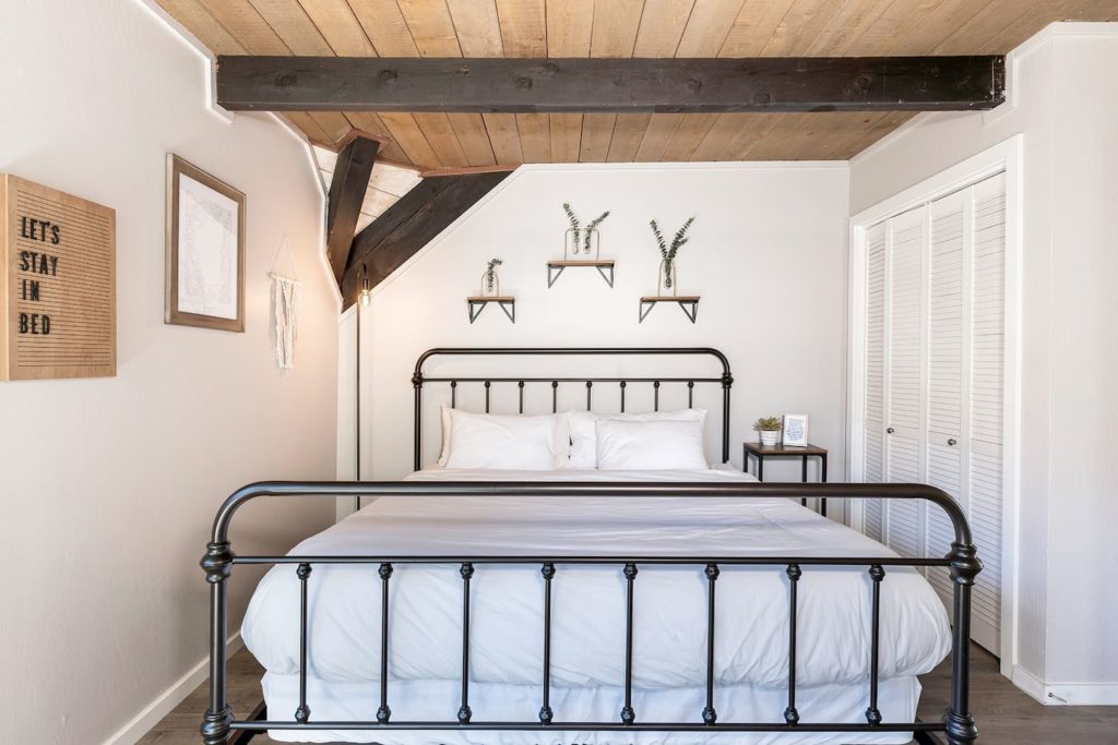 King bed in luxury airbnb rental in Incline Village