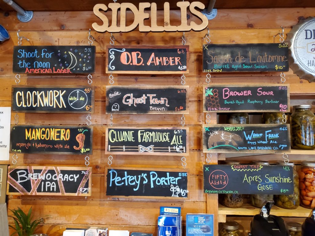 Sidellis Brewery beer signage