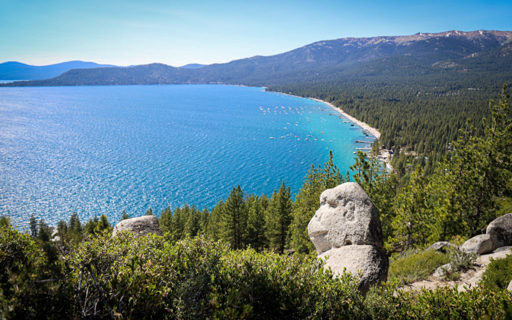 Monkey Rock and gorgeous Lake Tahoe behind it