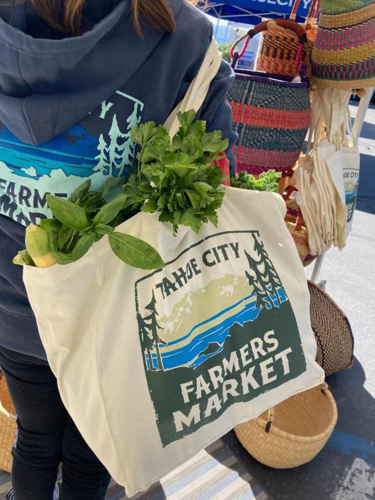 Tahoe City Farmers Market canvas bag