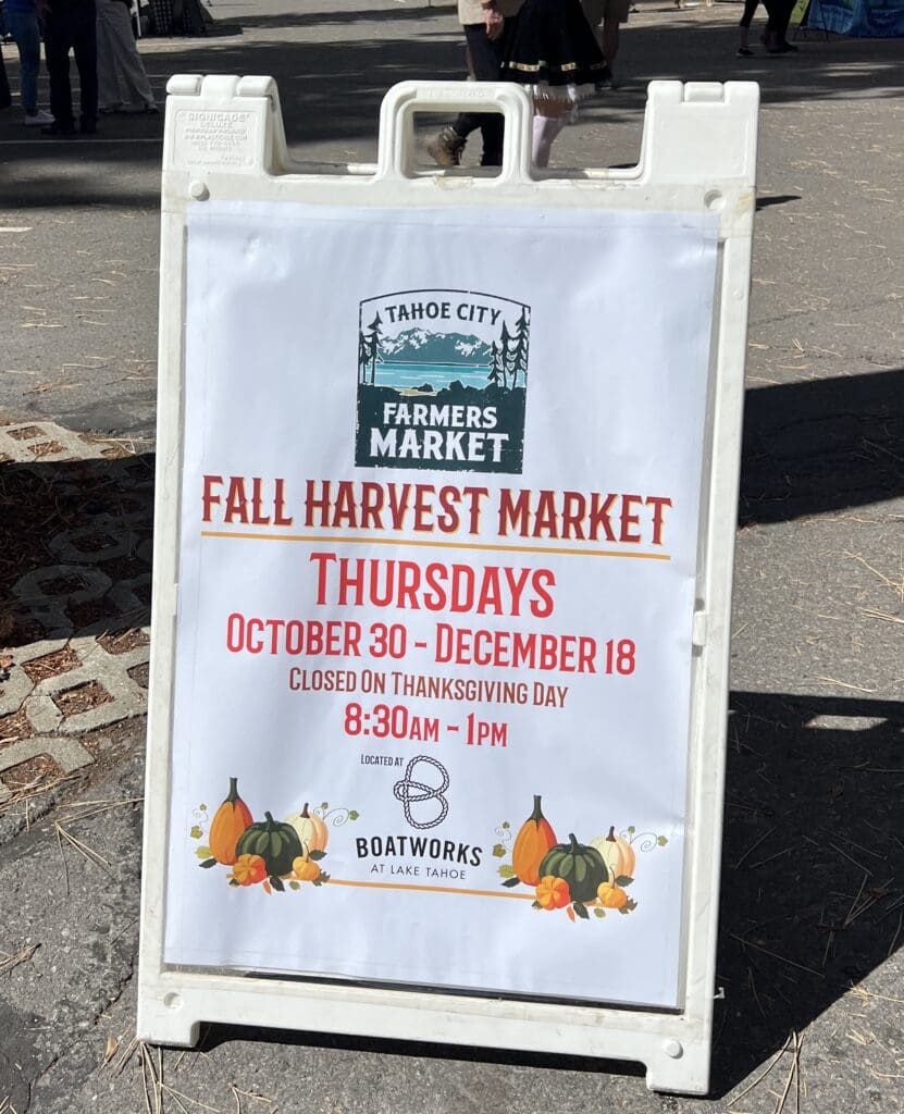 Fall Harvest Market - Tahoe City - Thursdays 2025
