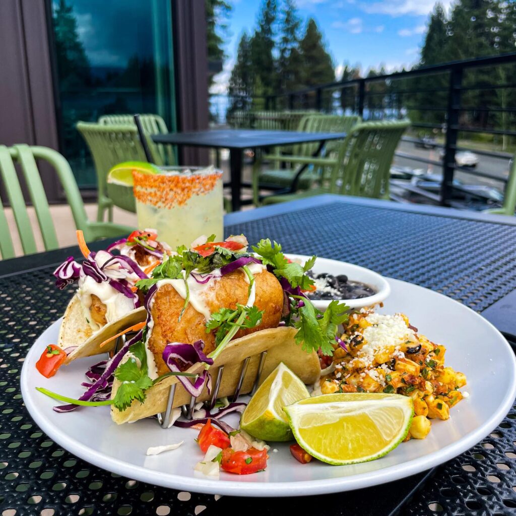 Fish tacos at The Woods restaurant in Lake Tahoe